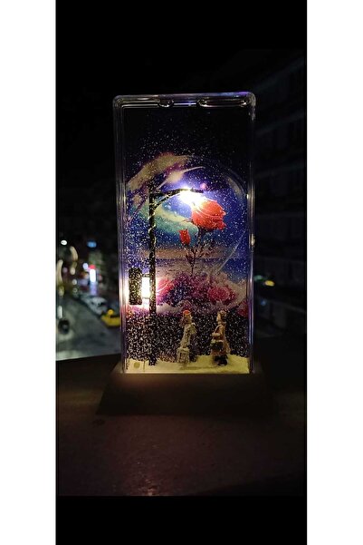 BlcBoutique Işıklı Romantik Sokak Lambalı Kar Küresi Dekor Lambası