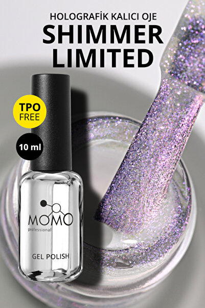 MOMO professional Shimmer Limited Holografik Kalıcı Oje SL03, Rakı Beyazı Pem...