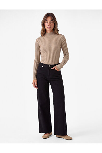 Koton Regular Fit Stand Collar Long Sleeve Knit Sweater