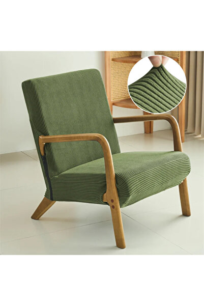 Choice1 A3 1PC Jacquard Armchair Cover Elastic Wooden Chair Cover Solid Color...