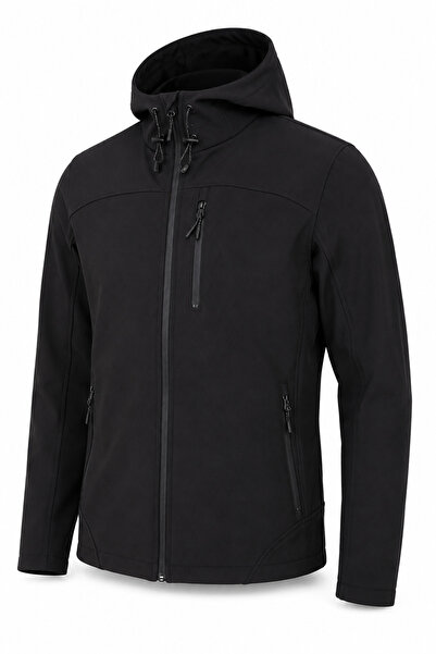 GHASSY CO Erkek İçi Polarlı Su ve Rüzgar Geçirmez Softshell Spor Mont