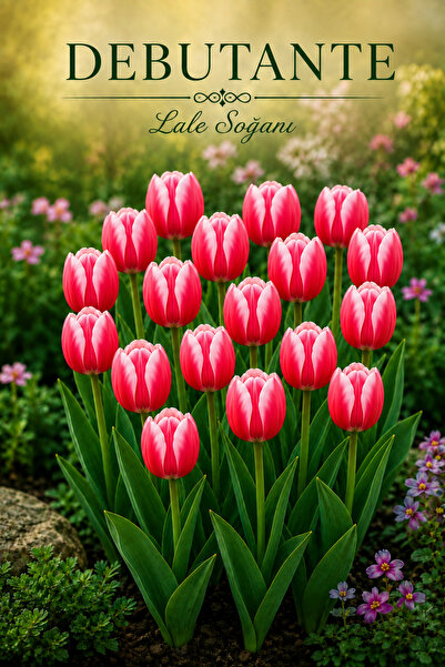 3A BOTANİK Debutante Lale Soğanı - 9/10 Kalibre – 3 Adet – 1. Sınıf Çiçek Soğanı