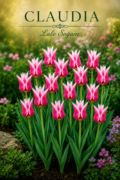 3A BOTANİK Claudia Lale Soğanı - 9/10 Kalibre – 3 Adet – 1. Sınıf Çiçek Soğanı