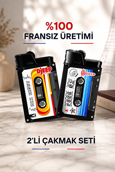 DJEEP Tape Desenli Çakmak - Çakmak Modelleri - 90'lar Kaset ve Müzik Temalı -...