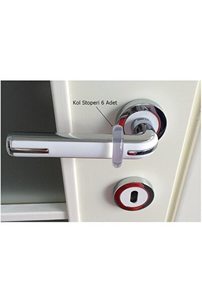 EYM Metal Door Handle Stopper Buffer Transparent 6 Pieces