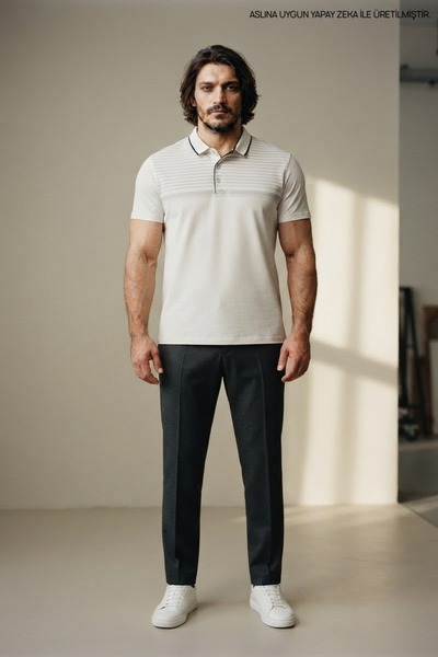 Maccali Tricou pentru bărbați, cu model, de bază, mărime mare, cu mânecă scur...