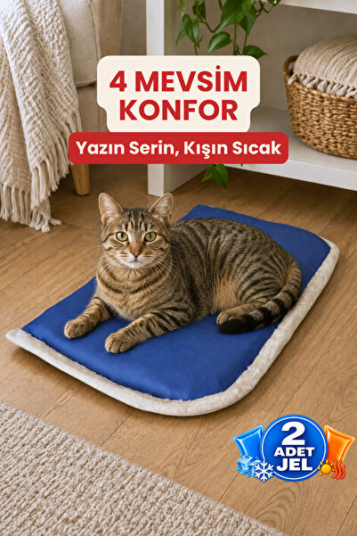 Yuyupo 4 Mevsim Kedi ve Köpek Matı, 40x60 cm | Sıcak & Soğuk Kullanılabilen J...