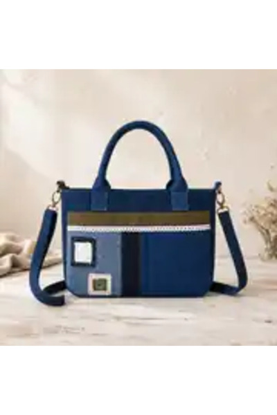 yaseminhandmade El Yapımı Denim Patchwork Kadın Omuz ve Çapraz Çanta