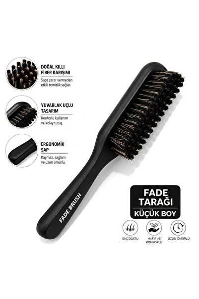 PİRAYE AKSESUAR Fade Serisi Sıfır Kesim At kılı Fırçası • Fade ( S )Beden