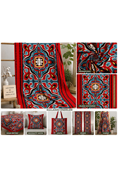 ŞALSERA Twill saten tasarım kumaş 150x100 cm