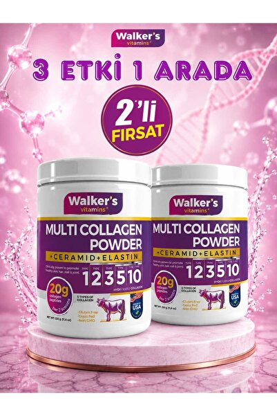 Walker's Vitamins Walker`s %100 Saf ve Doğal Ceramide, Elastin, Cranberry, iç...