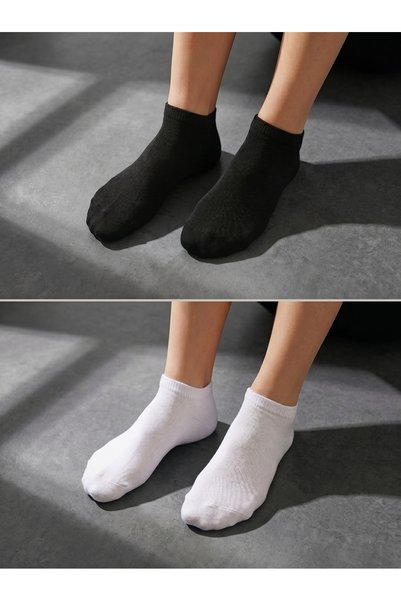 gür-han 10 Pairs Men's Cotton Sports Booties Socks Mixed Colors