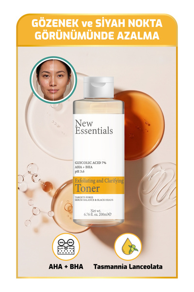 New Essentials Gözenek Sıkılaştırıcı ve Arındırıcı Tonik-200 ml(%7 Glycolic A...