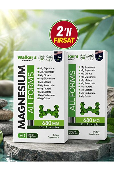 Walkers Vitamin Magnezyum All Forms 680 Mg 60 Kapsül ( 2 KUTU )