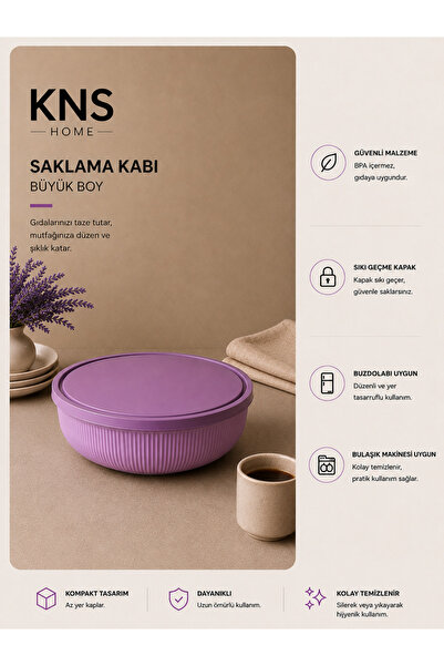KNS Home 2 Lİ OVAL SAKLAMA KABI BÜYÜK