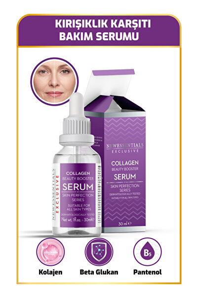 New Essentials Anti-Aging Etkili  Kolajen Serum (Hyaluronic Acid + B5 + Beta ...