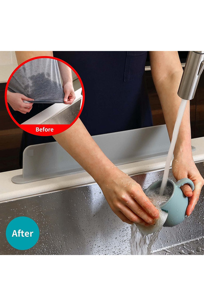 FDF STORE Lavabo Sıçrama Koruması,Premium Silikon Lavabo Su Sıçrama Koruması,...