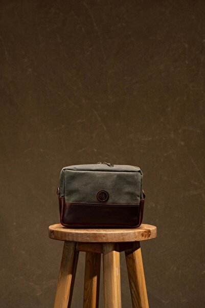 Semender Leather Goods Mumlu Kanvas Unisex Çapraz Çanta Üstten Fermuarlı El Y...