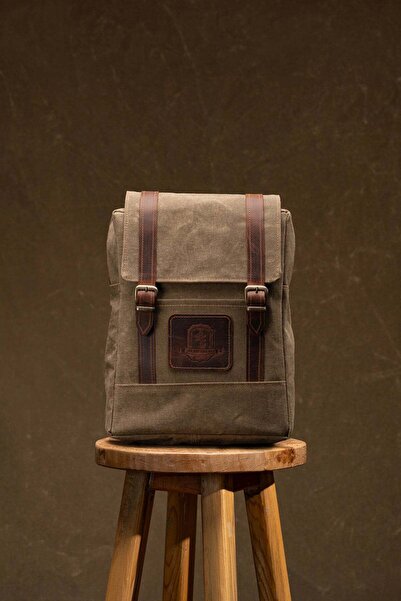 Semender Leather Goods Mumlu Kanvas Unisex Sırt Çantası Günlük El Yapımı Sandbag