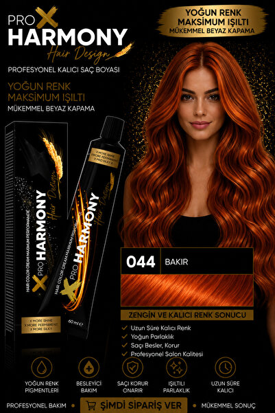 X Pro Harmony Mix Ton Bakır Korektör 0.44 Yoğun Bakır Karıştırma Tonu Saç Boy...