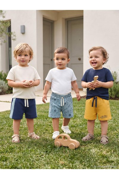 Civil Baby مجموعة شورتات للأولاد من Civil Boys مكونة من 3 قطع من 6 إلى 18 شهرًا