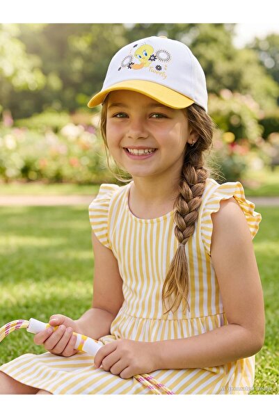 TWEETY 6-9 Years Old Girls' Cap Hat - White