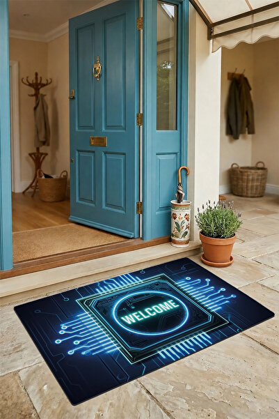 Valerine Life Door Mat 45X70Cm Non-Slip Base Decorative Indoor Outdoor Neon C...