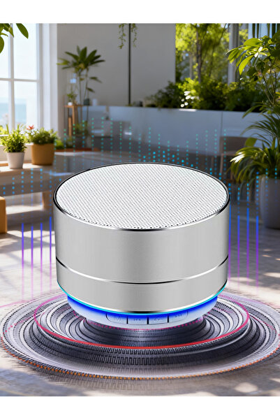 Choice1 SILVER RGB Glowing Bluetooth Speaker with Metallic Texture, A New Aud...