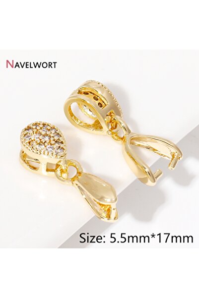 Choice 2 pieces 14K gold plated 2Pcs 14K Gold Plated Brass With Zircon Pendan...