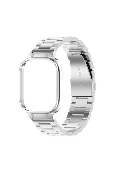 Choice For Redmi Watch 4 silver Stainless Steel Strap For Redmi Watch 4 Watch...