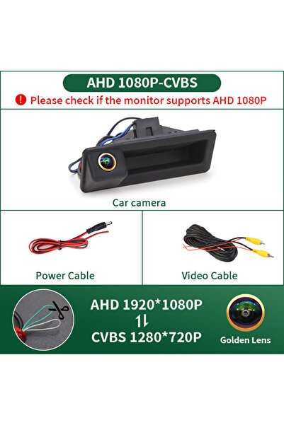 choice2 كاميرا خلفية للسيارة مقاومة للماء بدقة 1080P-CVBS AHD 12 فولت لسيارات...