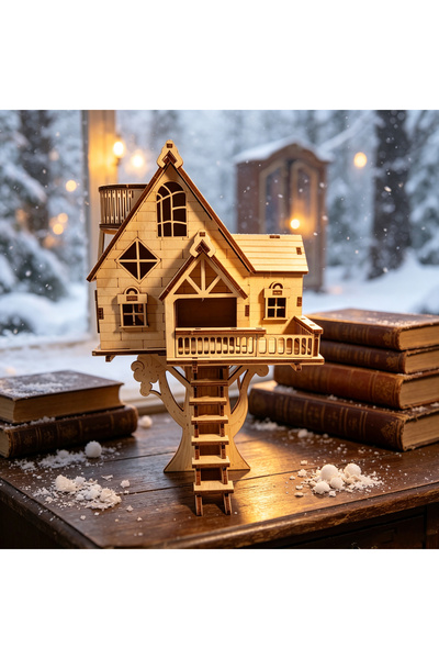 Choice WHITE Treehouse 3D Wooden Puzzle Model: The Perfect Holiday Gift for H...