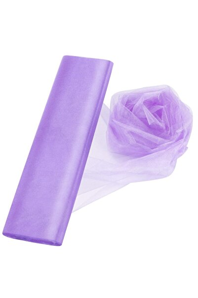 Choice 48x500cm Light Purple 5/10M Organza Tulle Fabric Crystal Organza Roll,...