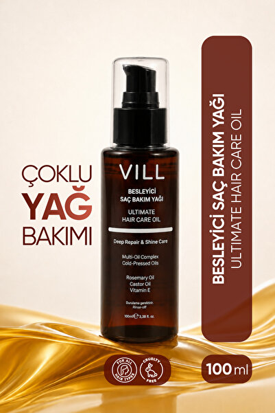 Vill Saç Dökülmesine Karşı ve Uzamayı Destekleyici Saç Bakım Yağı 100 ml 16 B...