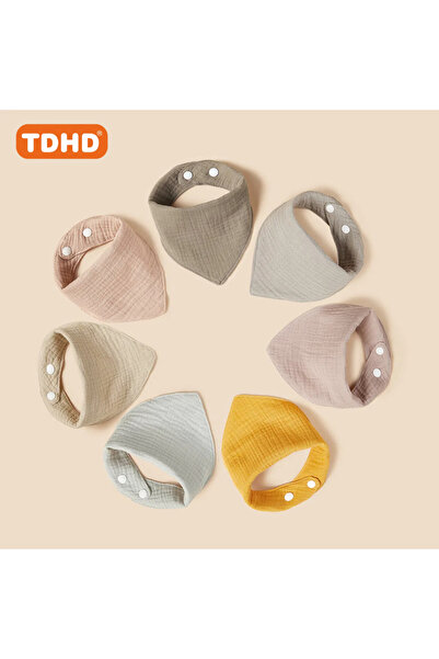 Choice set TDHD 7 PCS Baby Solid Color Pure Cotton Muslin Drool Towel Soft, S...