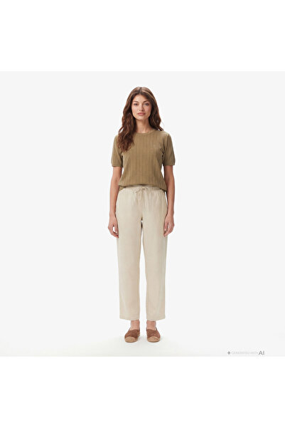 Nautica Kadın Bej Regular Fit Pantolon