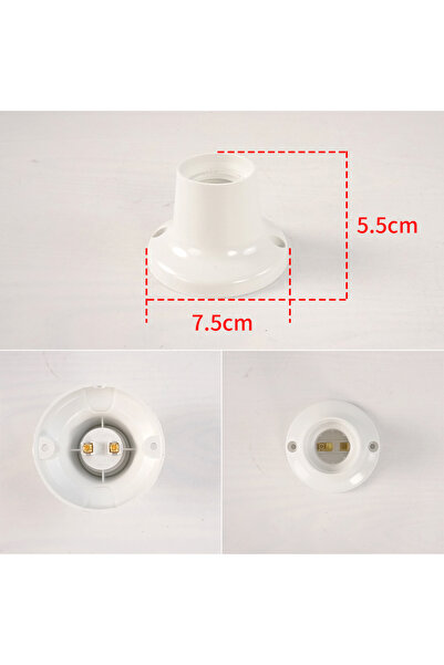 Choice1 E27 new E27/E26 Lamp Socket, White Ceiling Light Bulb, Fixed Socket, ...