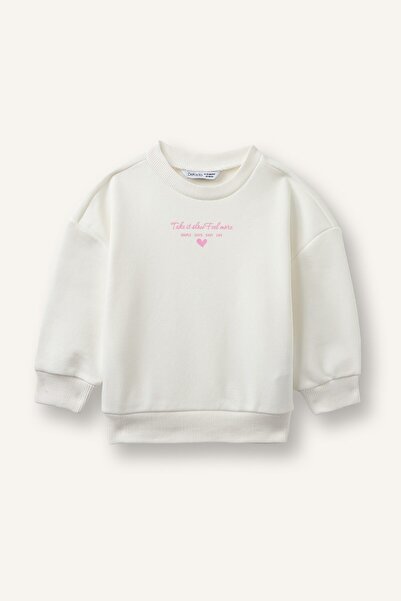 DeFacto Printed Crew Neck Thick Fabric Sweatshirt Baby Girl I5084A526Au