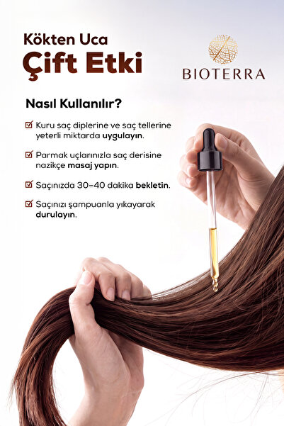 Bioterra Biberiye, Hint ve Kabak Çekirdeği Yağlı Çift Etkili Saç Bakım Yağı 100 ml – Dökülme Karşıtı Etki Double Effect Hair Oil