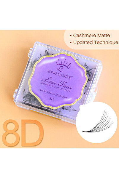 Choice14 11mm 0.07mm D 8D-0.07-480-600 fans Song Lashes8D Pointy Base Premade...