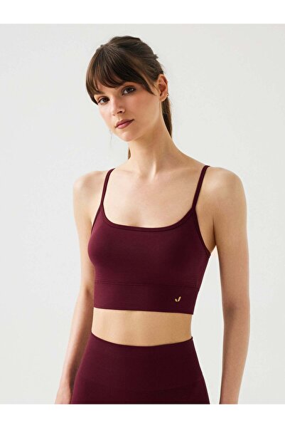 Jerf Vella Comfort Sport Bra with Straps in Burgundy