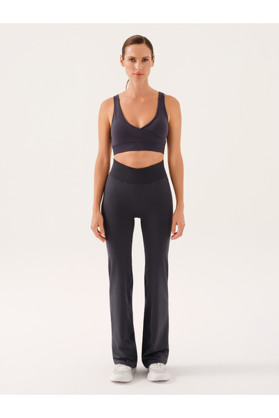 Jerf Motion Cross Waist Flare Leggings Carbon