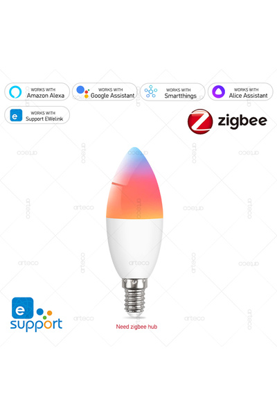 Choice 1 pcs bulb ZigBee EWelink E14 Led Bulb WiFi Zigbee,Dimmable Candle Lam...