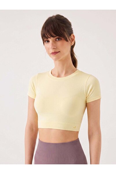 Jerf Captiva Soft Textured & Flexible Crop Top Yellow