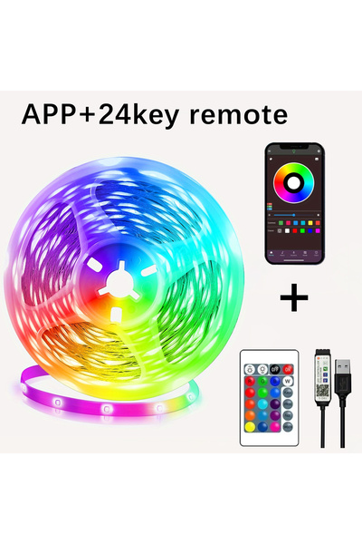 Choice 10m APP with 24key 5V USB Led Strip Lights 5m 10m 20m 30m Led Room Lig...