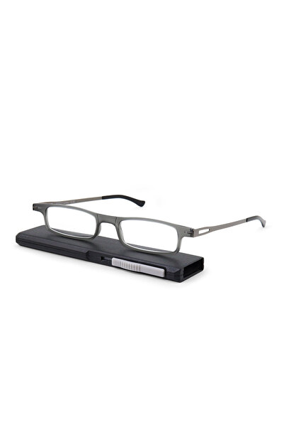 Choice14 +250 GRAY TR Metal Anti Blue Light Reading Glasses Lightweight and E...