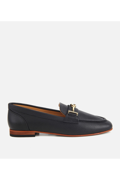 Hotiç Kadın Deri Siyah Yumuşak Dokulu Tokalı Klasik Loafer