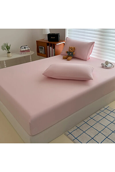 Choice26 90x200x25cm XingPink Washed Fitted Sheet with Elastic Bands Non Slip...