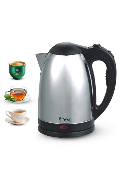 Royal Appliances غلاية ماء كهربائية سعة 1.8 لتر مصنوعة من الفولاذ المقاوم للص...