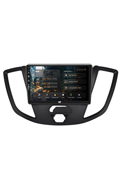 HUB64 Navigație Android Ford Transit (2014-2020), 9 inch, 4GB RAM, CarPlay și...